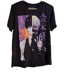 Tokyo Ghoul Funimation men's large 100% cotton black short sleeve t-shirt